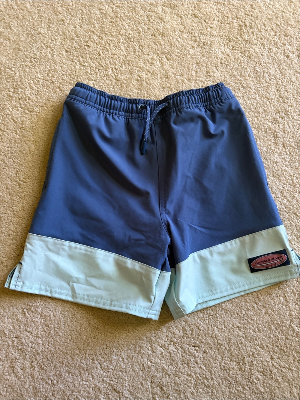 Vineyard Vines Two-Tone Navy and Light Blue Boy’s Swim Shorts